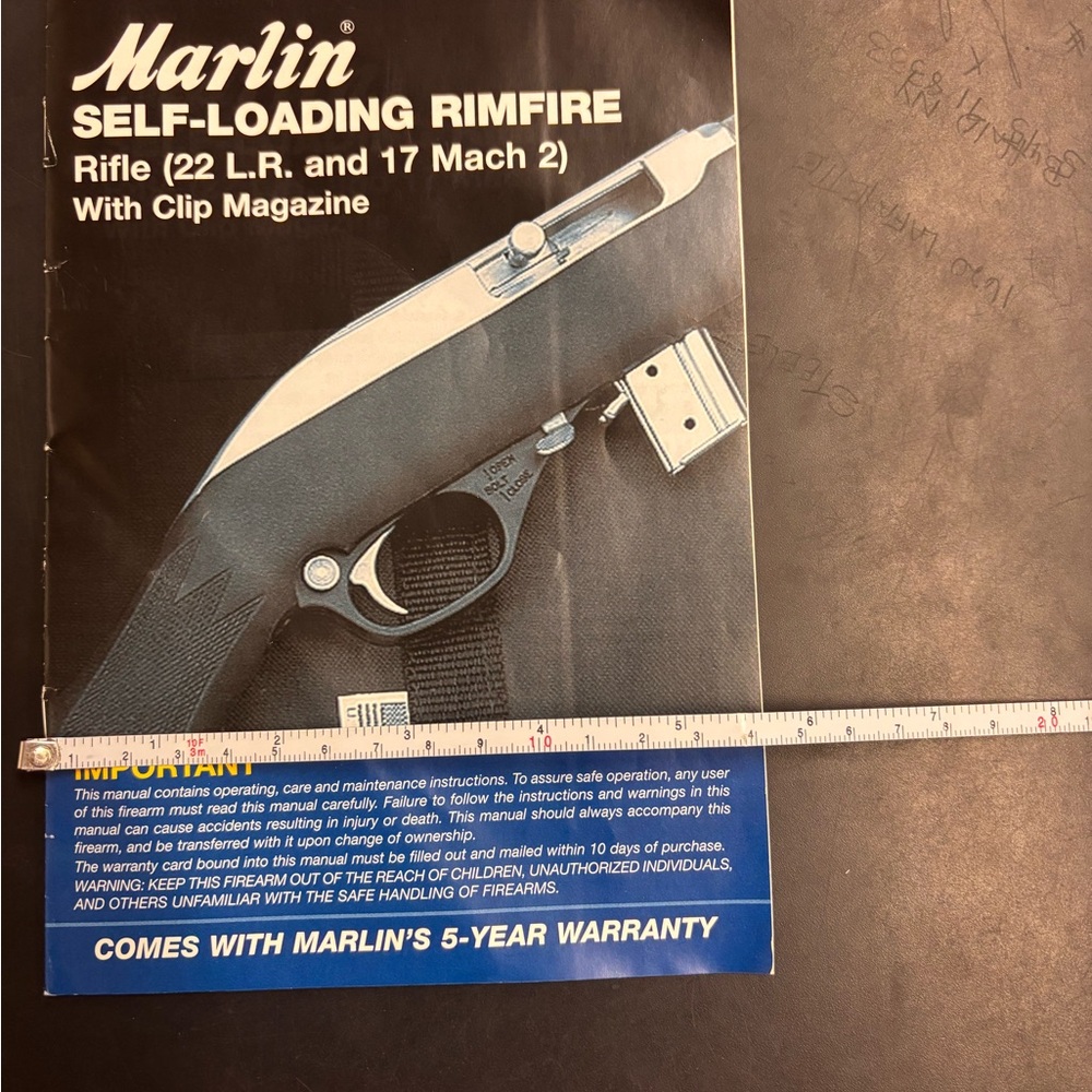 Marlin Self-Loading Rimfire Rifle Manual - Black - Picture 8 of 9